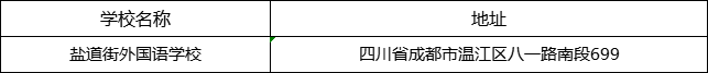 成都市鹽道街外國(guó)語學(xué)校地址在哪里？
