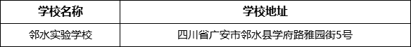 廣安市鄰水實驗學(xué)校學(xué)校地址在哪里？