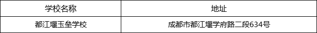 成都市都江堰玉壘學(xué)校地址在哪里？