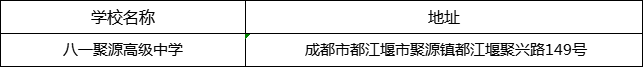 成都市八一聚源高級中學(xué)地址在哪里？