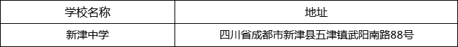 成都市新津中學地址在哪里？