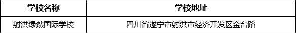 遂寧市射洪綠然國際學(xué)校地址在哪里？