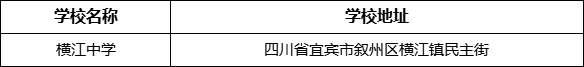 宜賓市橫江中學學校地址在哪里？