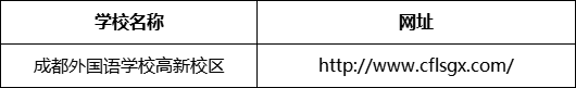 成都市成都外國(guó)語(yǔ)學(xué)校高新校區(qū)網(wǎng)址是什么？