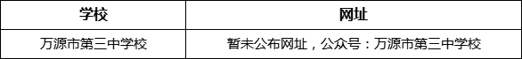 達州市萬源市第三中學校網(wǎng)址是什么？