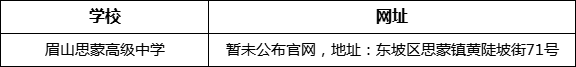 眉山市眉山思蒙高級(jí)中學(xué)網(wǎng)址是什么？