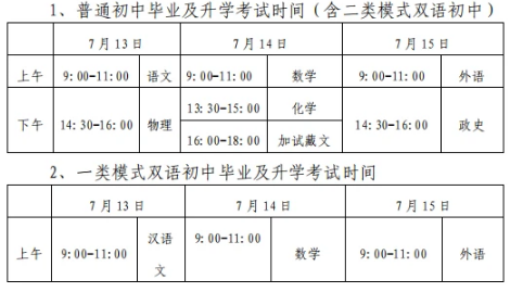 2021甘孜中考時(shí)間安排是怎么樣的？