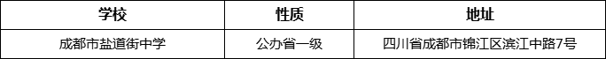 成都市鹽道街中學(xué)詳細地址、在哪里？